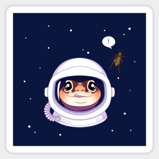 African Fat Tailed Gecko, Space Theme! Astronaut Gecko Sticker